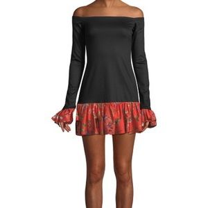 Alexis Estelle off the shoulder Flounce Mini Dress